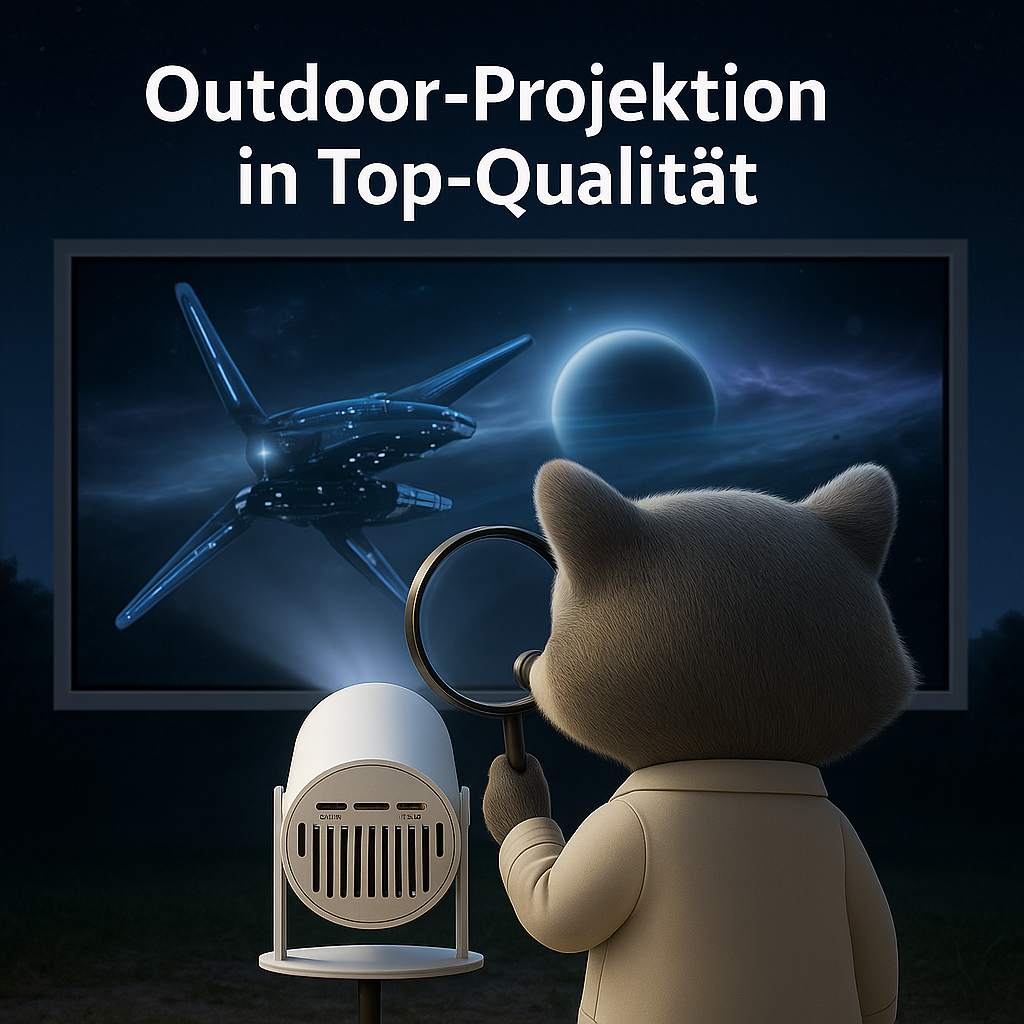 PocketBeam Pro™ - Mini-Beamer inkl. 72″ Leinwand (von Topper getestet)